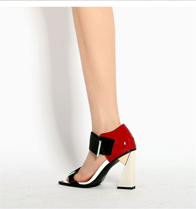 Chicfashion Cow Leather Peep Toe  Sandals