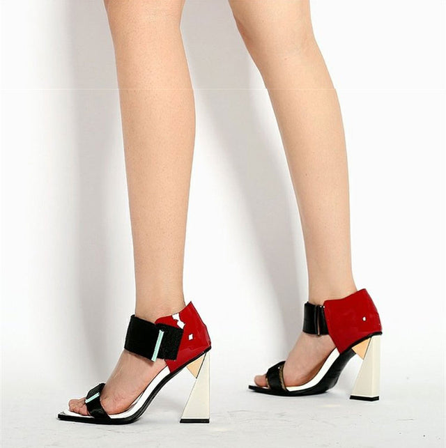 Chicfashion Cow Leather Peep Toe  Sandals