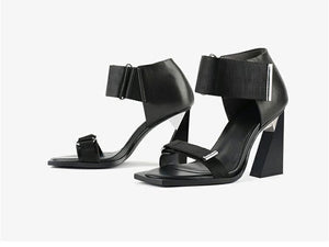 Chicfashion Cow Leather Peep Toe  Sandals