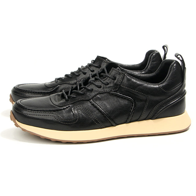 Elegant Leather Lace Up Sport Sneakers