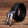 CrocLuxe Copper Buckle Gator Skin Luxury Belt