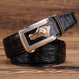 LuxeMod Retro Exotic Solid Cow Skin Belt