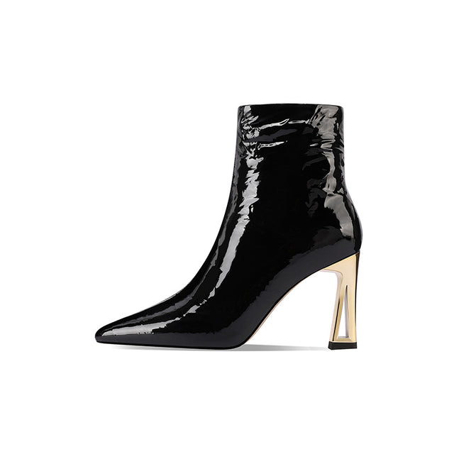 Chic Pointed Toe Zip High Heel Boots