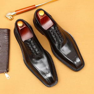 Elegant Carved British Leather Office Shoes