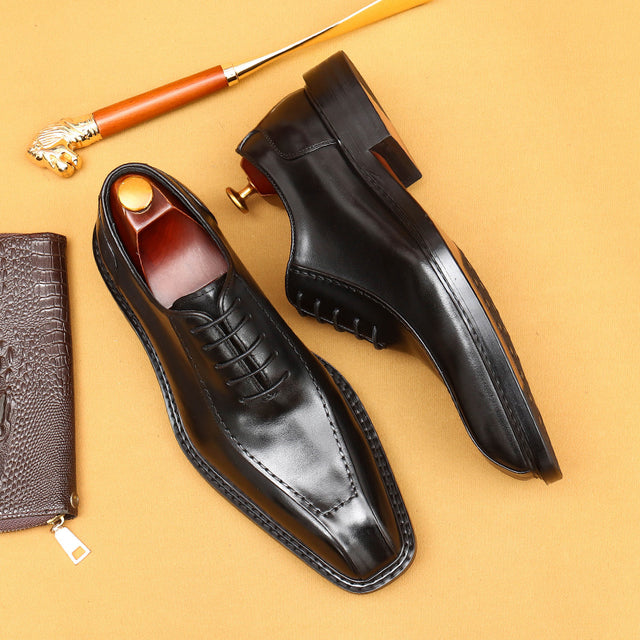 Elegant Carved British Leather Office Shoes