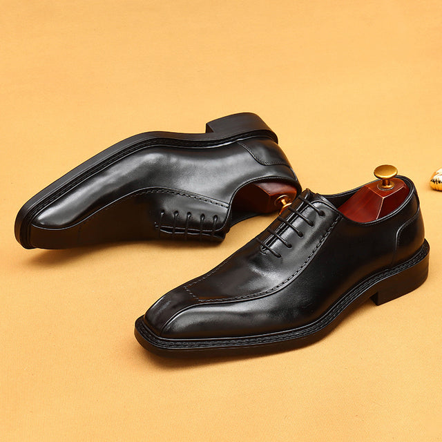 Elegant Carved British Leather Office Shoes