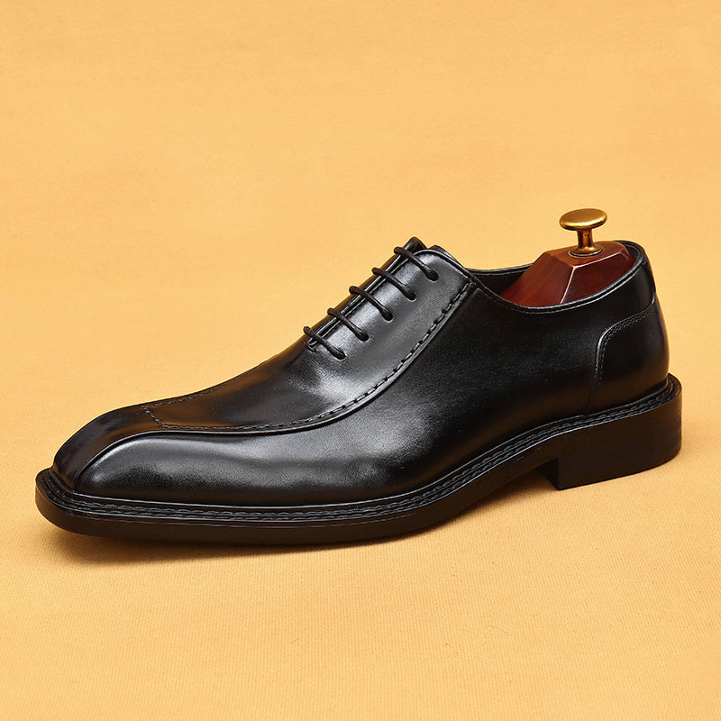 Elegant Carved British Leather Office Shoes