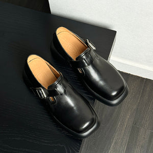 ChicLux Round Toe Buckle Dress Shoes