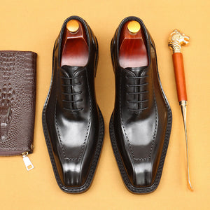 Elegant Carved British Leather Office Shoes