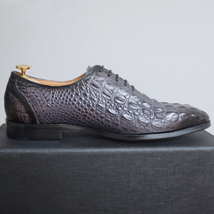 LuxCroco Style Genuine Leather Brogue Shoes