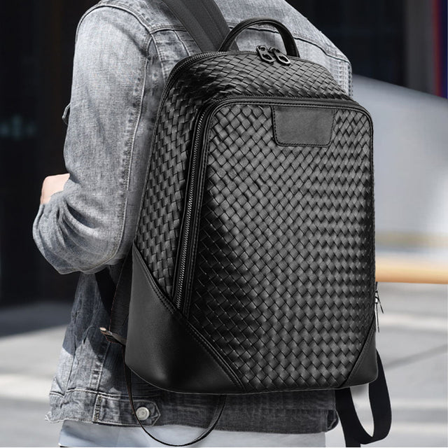 Luxury Leather Exotic Laptop Travel Backpack