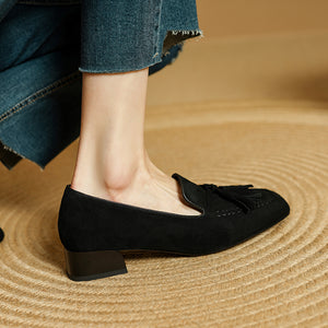 Luxury Cow Suede Leather Slip-on Loafers