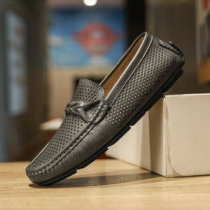 AlliLux Leather Slip-On Loafers