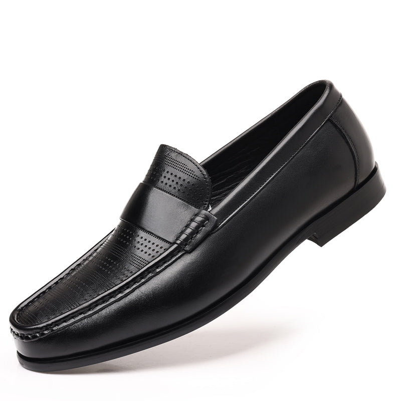 LuxLeather Elegant Genuine Leather Slip On Loafers