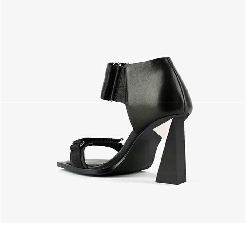 Chicfashion Cow Leather Peep Toe  Sandals