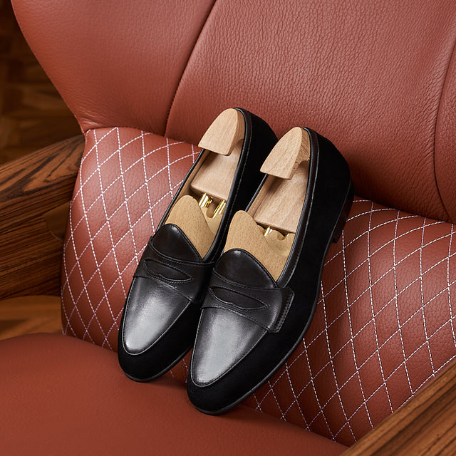 ModishLux Leather Chic Slip-Ons Loafers