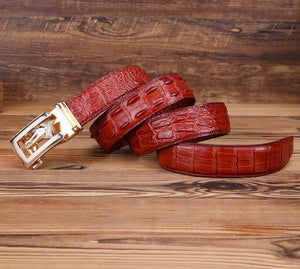 LuxeMod Retro Exotic Solid Cow Skin Belt