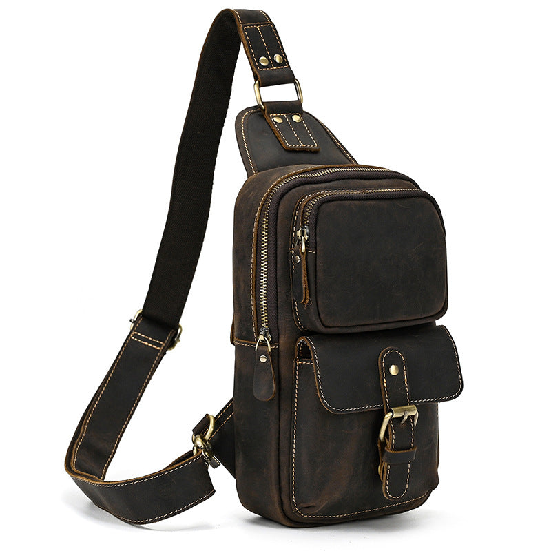 Elegant Genuine Leather Chest Bag