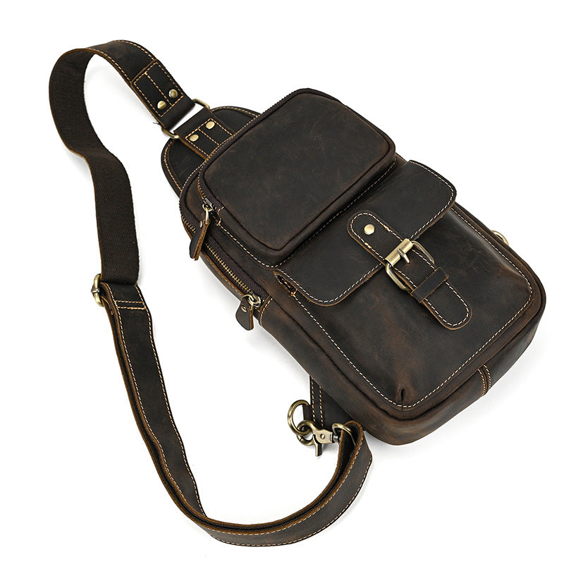 Elegant Genuine Leather Chest Bag