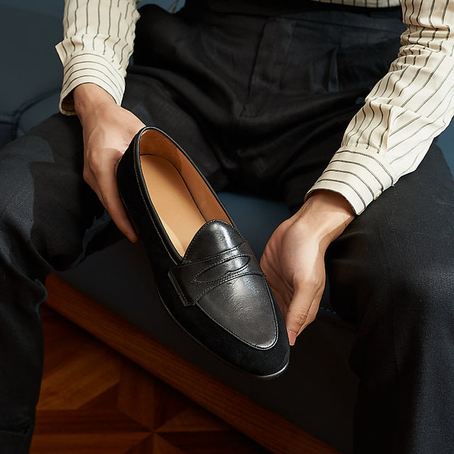 ModishLux Leather Chic Slip-Ons Loafers