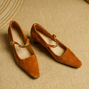 Chic Mary Janes Pointed Toe Strap Shoes