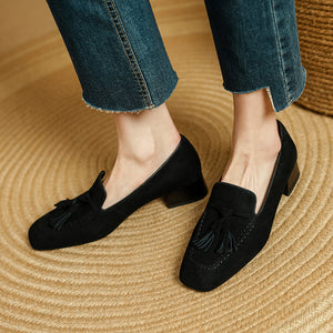 Luxury Cow Suede Leather Slip-on Loafers