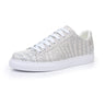 LuxeLeather Textured Lace-up Platform Sneakers