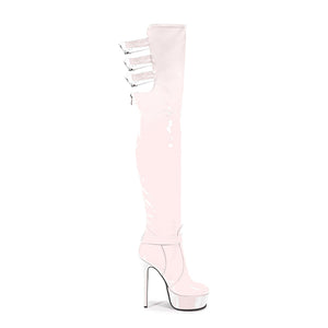 LuxeExo Pointed Toe High Heel Platform Long Boots