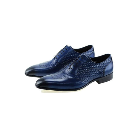 Luxeleather Exotic Pattern Oxford Dress Shoes - FINAL SALE