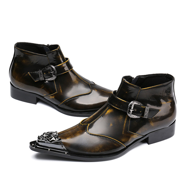 FancyLeather Exotic Ankle Boots