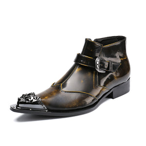 FancyLeather Exotic Ankle Boots