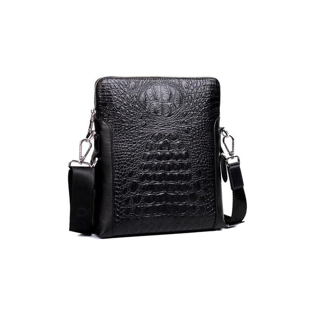 Luxury CrocStyle Business Shoulder Bag