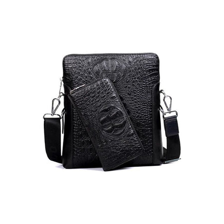 Luxury CrocStyle Business Shoulder Bag