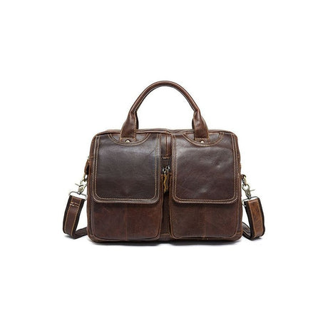 Luxury Exotic Leather Zipper Laptop Briefcase