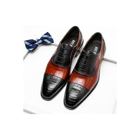 SnakeLux Leather Pointed Toe Oxford Dress Shoes