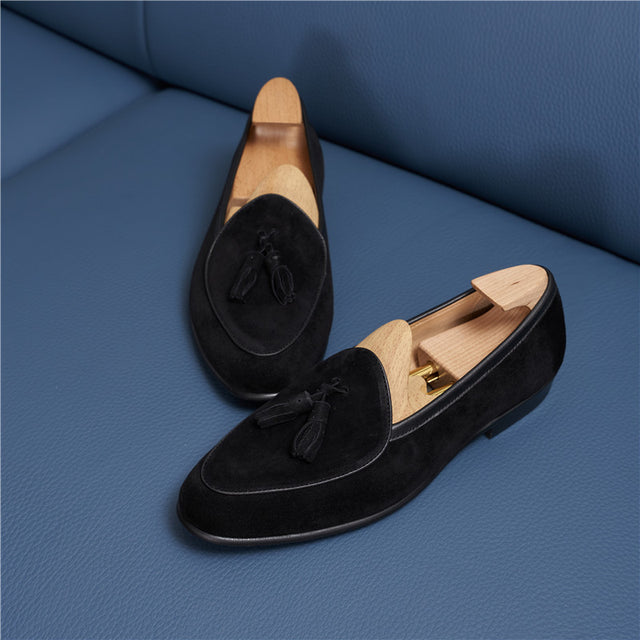 Tassel Chic Leather Slip-On Wedding Shoes