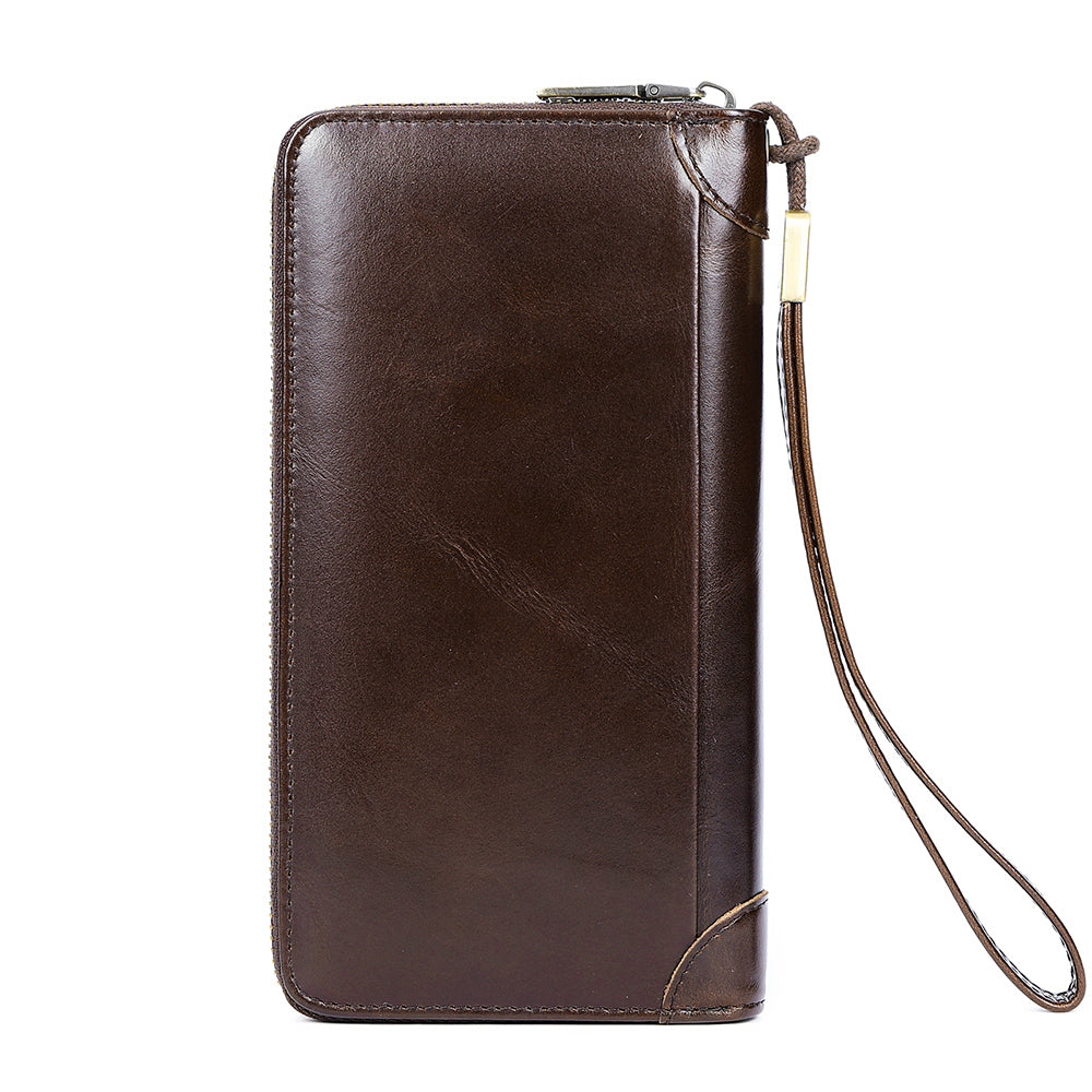 ChicLeather Zipper Long Wallet