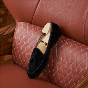 Tassel Chic Leather Slip-On Wedding Shoes