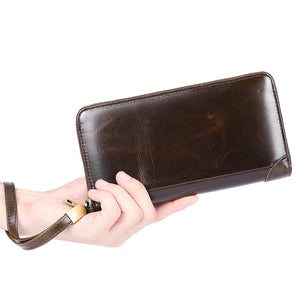 ChicLeather Zipper Long Wallet