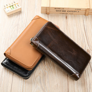 ChicLeather Zipper Long Wallet