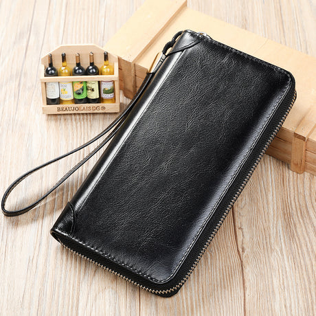 ChicLeather Zipper Long Wallet