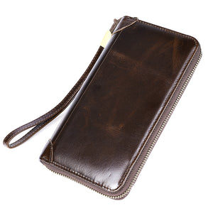 ChicLeather Zipper Long Wallet