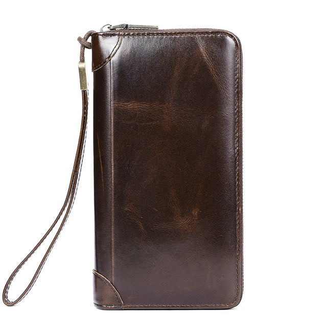 ChicLeather Zipper Long Wallet