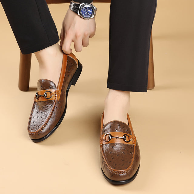 LuxLeather Elegant Genuine Leather Slip On Loafers