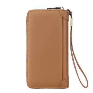 ChicLeather Zipper Long Wallet