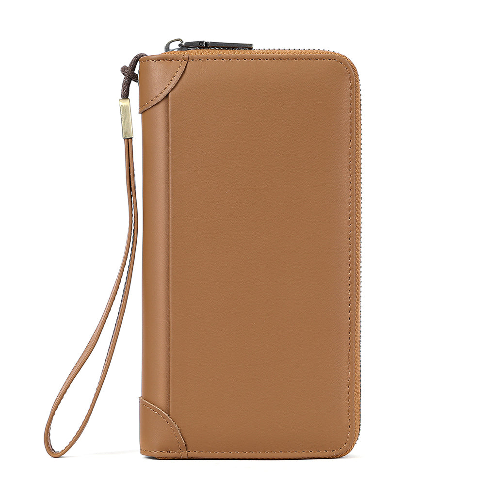 ChicLeather Zipper Long Wallet