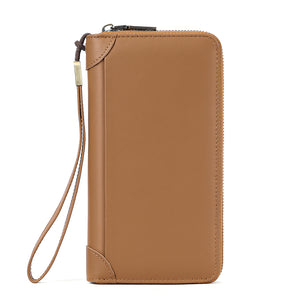 ChicLeather Zipper Long Wallet