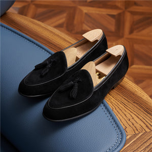 Tassel Chic Leather Slip-On Wedding Shoes