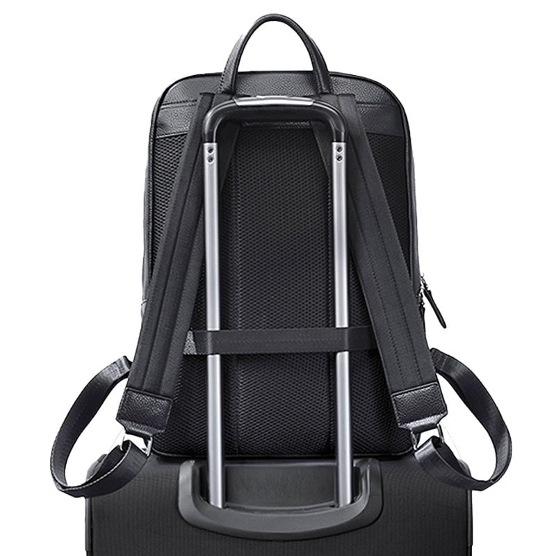 LeatherLux Cowhide Travel Computer Backpack