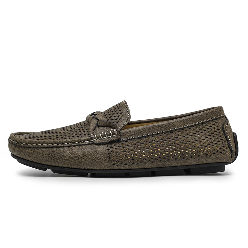 AlliLux Leather Slip-On Loafers